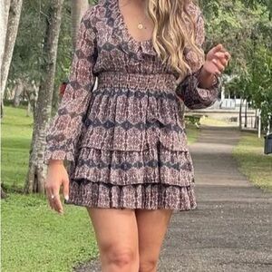 Zara Multicolor Long Sleeve Dress